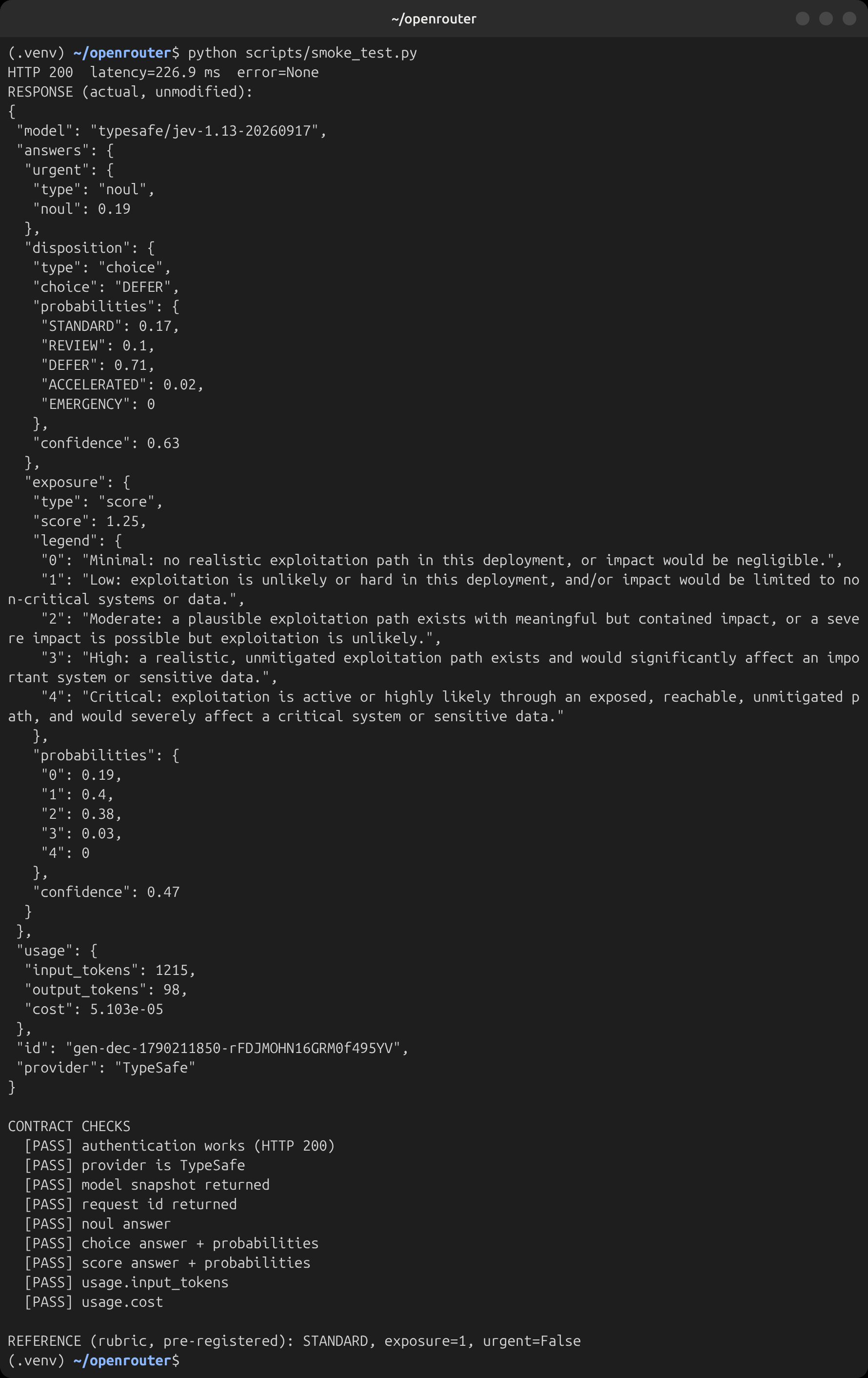 The first Jev security decision
